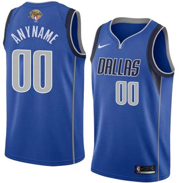 Mens Dallas Mavericks Active Player Custom Blue 2024 Finals Icon Edition Stitched Basketball Jersey->customized nba jersey->Custom Jersey